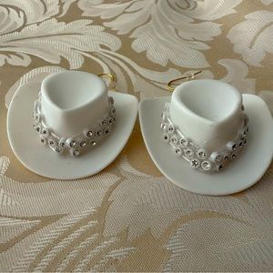 Hand made Barbie cowboy earrings